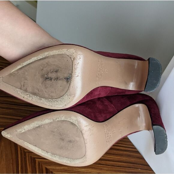 NAPOLEONI suede heels in burgundy color size 37 @S7 - Picture 9 of 13
